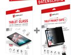 DISPLEX Tablet Panzerglas & Tablet Privacy Safe Blickschutzfilter für Apple iPad (7.–9. Gen.) / iPad Air (3. Gen.)