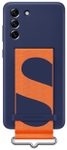 Samsung Silicone Cover mit Schlaufe für Galaxy S21 FE 5G (Navy)