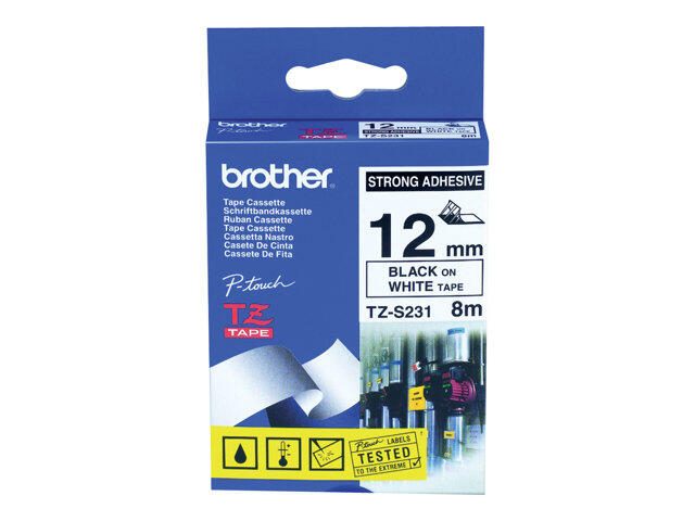 Brother Original P-Touch Farbband schwarz auf weiß (TZE-S231)