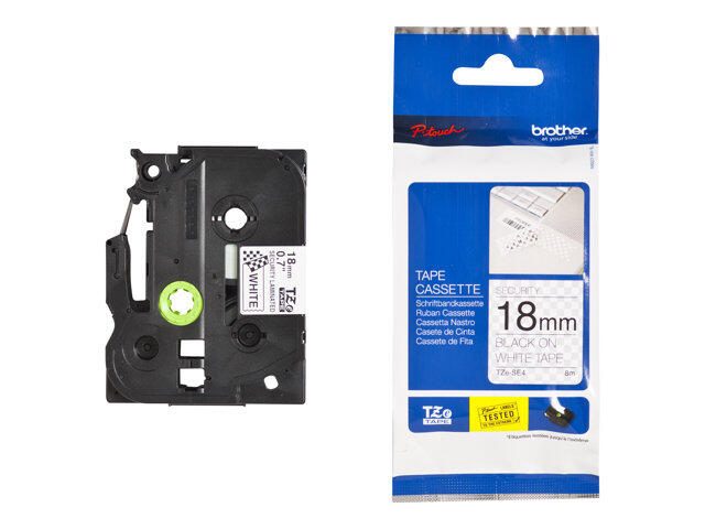 Brother Original P-Touch Farbband schwarz auf weiß (TZE-SE4)