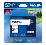 Brother Original P-Touch Farbband schwarz auf weiß (TZE-241)