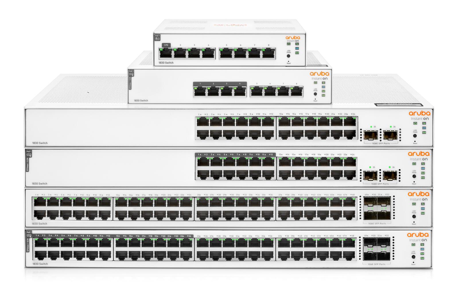HPE Networking Instant On 1830 8G 4p PoE 65W Switch Klasse 4 EU lüfterlos 0dB