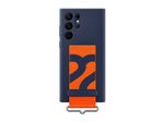 Samsung Silicone Cover mit Schlaufe für Galaxy S22 Ultra (Navy)