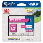 Brother TZe MQP35 - Laminiertes Band (matt) - Weiß auf Beerenrosa - Rolle (1,2 cm x 5 m) - 1 Rolle(n) - für P-Touch GL-H