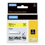 DYMO® Original IND-Schriftband für Rhino 6000+, farbiges Vinyl - schwarz auf gelb