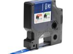 DYMO® Original IND-Schriftband für Rhino, farbiges Vinyl - weiss auf blau