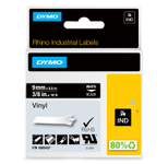 DYMO® Original IND-Schriftband für Rhino, farbiges Vinyl - weiss auf schwarz