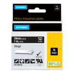 DYMO® Original IND-Schriftband für Rhino 6000+, farbiges Vinyl - weiss auf schwarz
