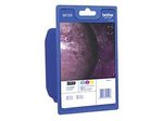 Brother Original LC-1220 Druckerpatronen 3er Multipack C/M/Y (LC1220RBWBPDR)