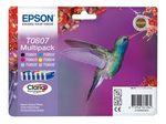 Epson Original T0807 Kolibri Druckerpatronen 6er Multipack BK/C/M/Y/LC/LM (C13T08074020)
