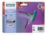 Epson Original T0807 Kolibri Druckerpatronen 6er Multipack BK/C/M/Y/LC/LM (C13T08074020)