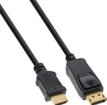 InLine® - HDMI-Kabel - DisplayPort (M) bis HDMI (M) - 5 m - Schwarz