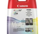 Canon Original PG-510/CL-511 Druckerpatronen 2er-Pack - BK/C/M/Y