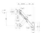 Neomounts WL70-450BL11 voll bewegliche Wandhalterung für 17-32" Bildschirme - Schwarz