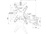 Neomounts WL70-550BL14 voll bewegliche Wandhalterung für 32-55" Bildschirme - Schwarz