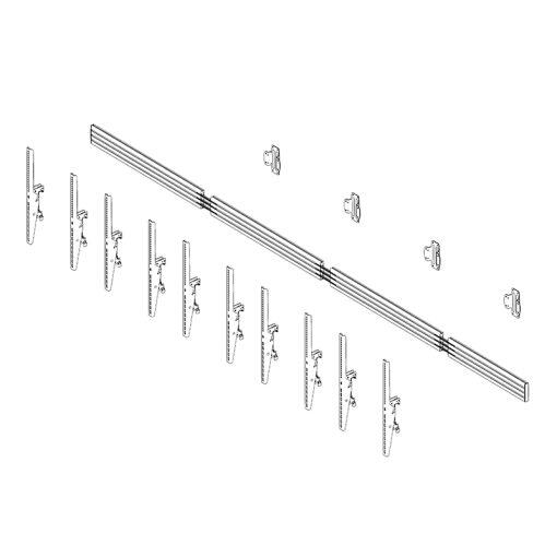 Hagor comPROnents® Menuboard Wandhalterung für 5 Displays 46-65 Zoll