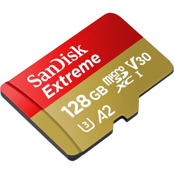 SanDisk Extreme microSDXC Speicherkarte 128GB + SD Adapter