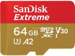SanDisk Extreme microSDXC Speicherkarte 64GB + SD Adapter