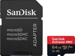 SanDisk Extreme® PRO microSDXC Speicherkarte 64GB mit SD-Adapter