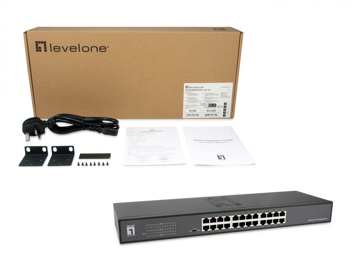LevelOne Switch 24 Gigabit-Ports unmanaged (GEU-2431)