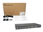 LevelOne Switch Web Smart 28 Gigabit Ethernet-Ports mit 24 PoE-Ports 375W, 2 Uplink Gigabit SFP, 2 Uplink Gigabit Ports