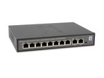LevelOne Switch 10 Fast Ethernet-Ports mit 8 PoE-Ports 120W 2 Uplink Gigabit-Ports (FGP-1031)
