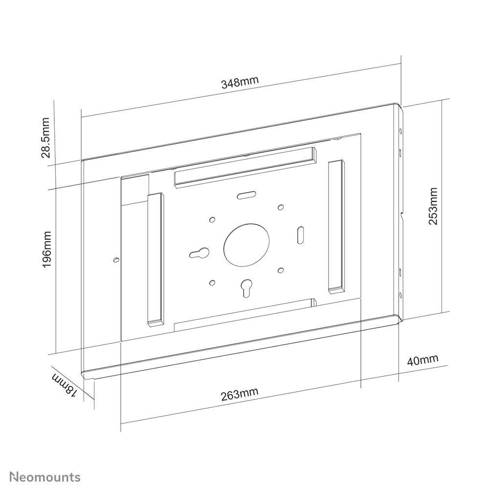 Neomounts WL15-660WH1 Tablet-Wandhalterung für 12,9" iPad Pro Tablets - Weiß