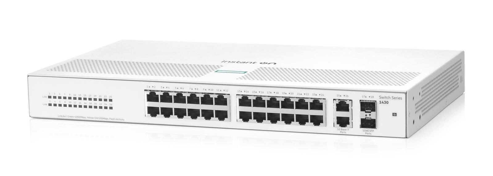 HPE Networking Instant On 1430 26G 2SFP lüfterlos unmanaged Gigabit Switch EU (R8R50A)