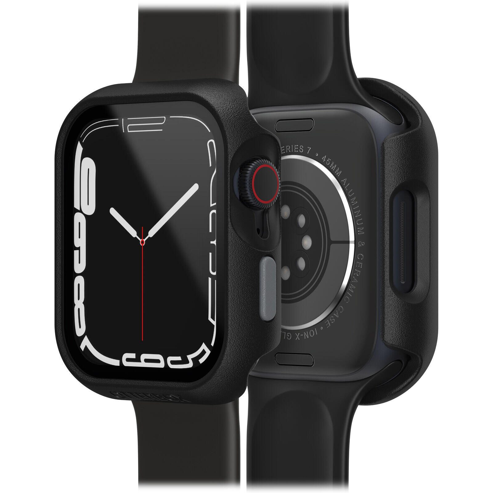 OtterBox Eclipse Case mit Displayschutz für die Apple Watch 7-9, 41mm - Pavement (Schwarz)