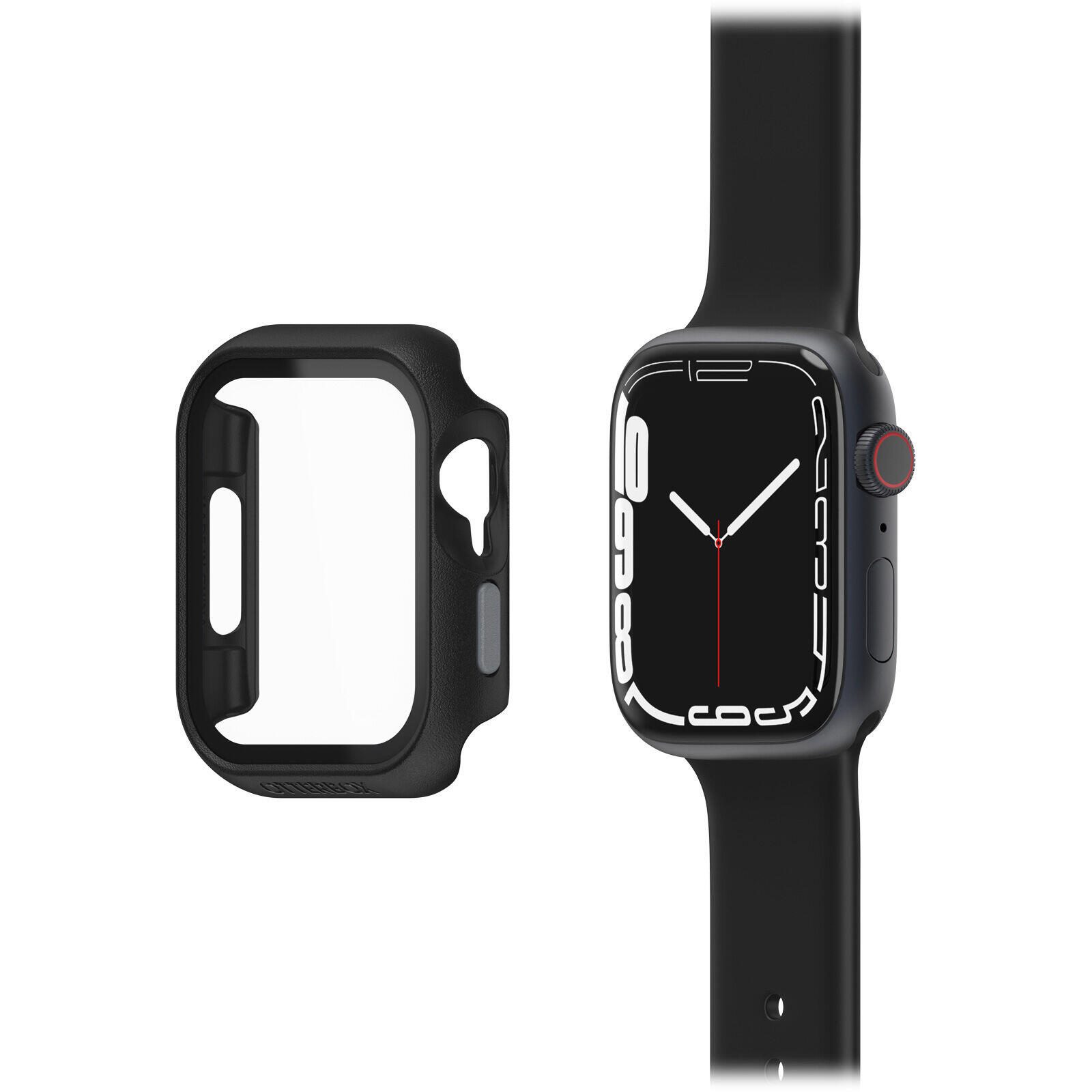 OtterBox Eclipse Case mit Displayschutz für die Apple Watch 7-9, 41mm - Pavement (Schwarz)