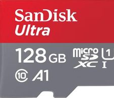 SanDisk Ultra microSDXC Speicherkarte 128GB + SD Adapter