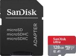 SanDisk Ultra microSDXC Speicherkarte 128GB + SD Adapter