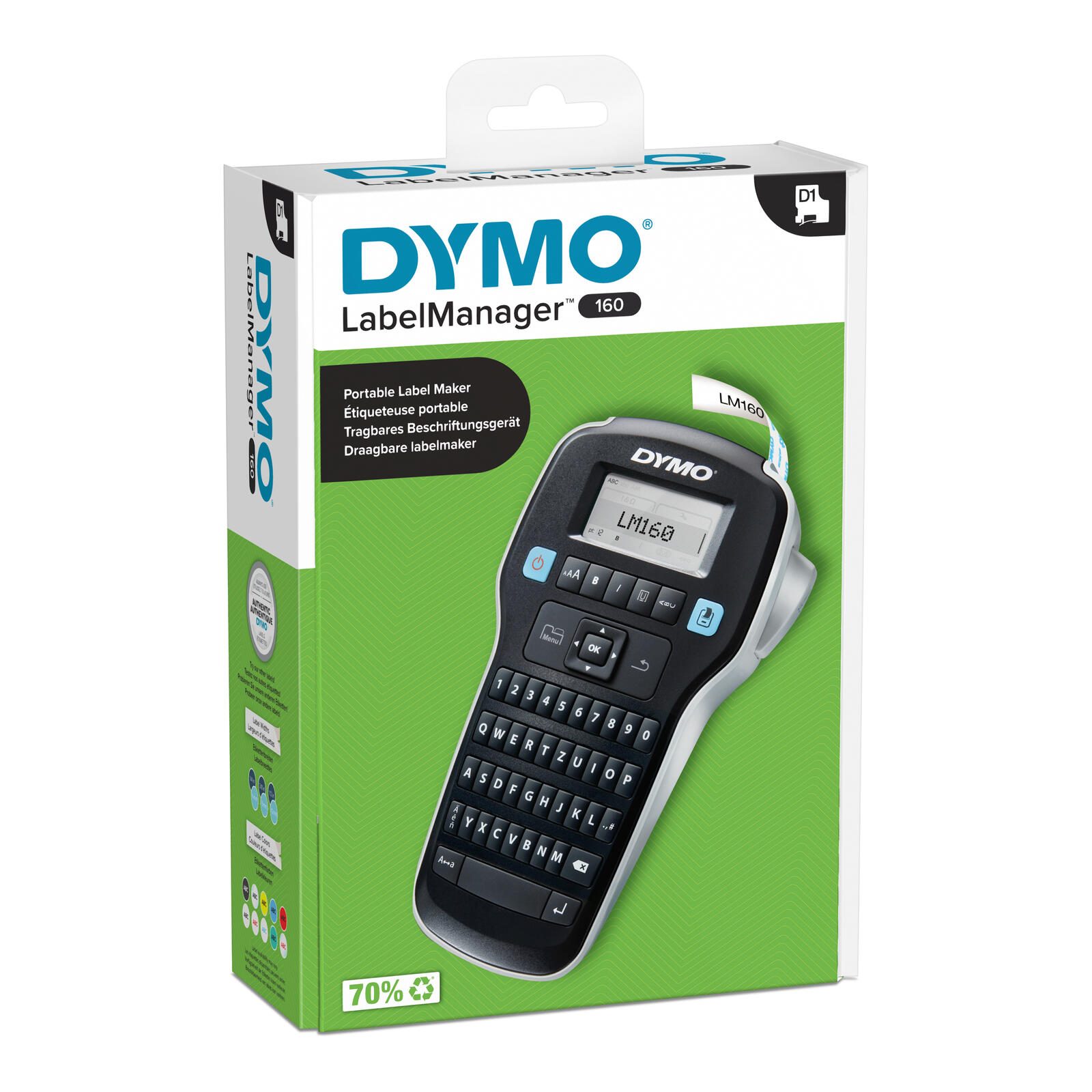 DYMO® LabelManager™™ 160 / Beschriftungsgerät - QWERTZ-Tastatur