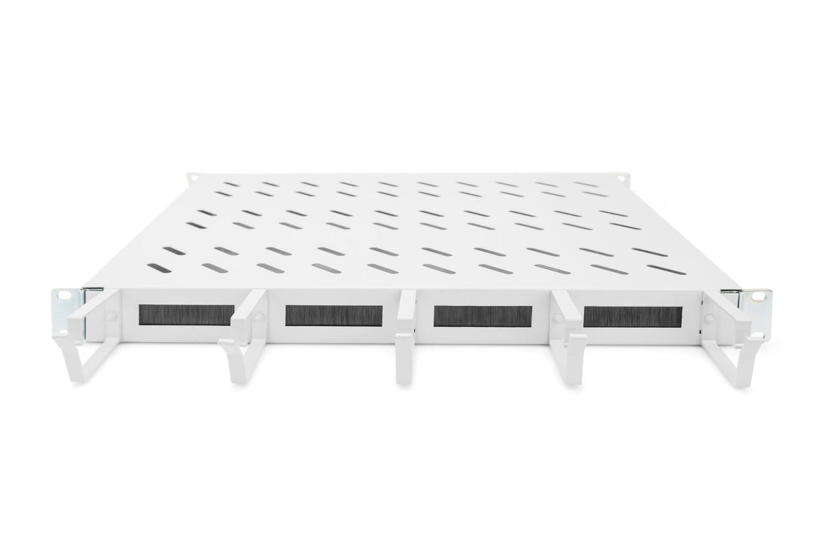 Digitus Fachboden 19"-Schränke festeinbau für 600mm Tiefe bis 120kg 1HE inkl. Kabelmanagement RAL7035 grau (DN-97680)