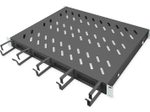 Digitus Fachboden 19"-Schränke festeinbau für 600mm Tiefe bis 120kg 1HE inkl. Kabelmanagement RAL9005 schwarz (DN-97681)