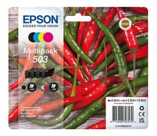 Epson Original 503 Chilischoten Druckerpatronen - 4er Multipack (C13T09Q64010)