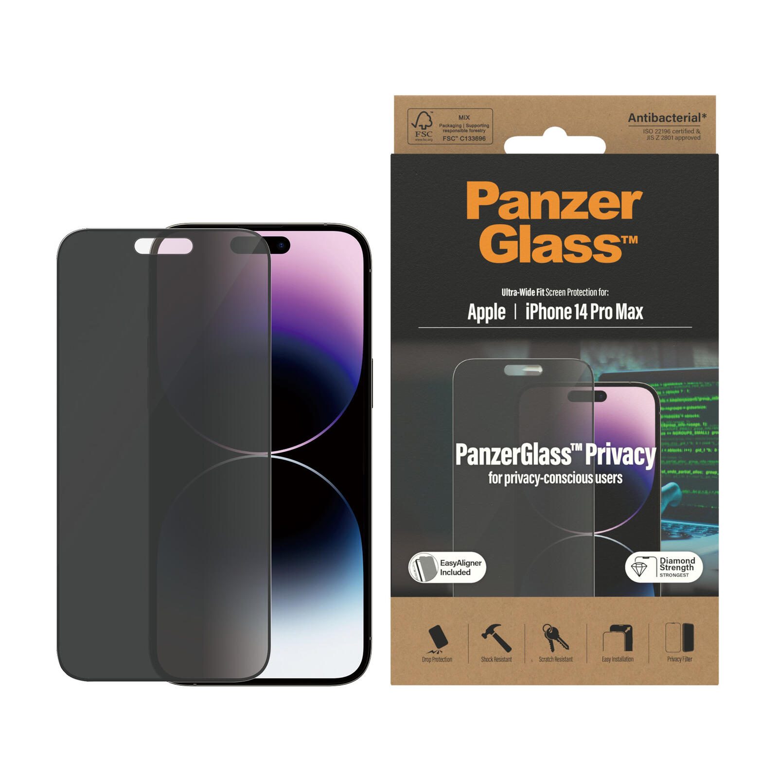 PanzerGlass Ultra-Wide Fit Privacy für Apple iPhone 14 Pro Max