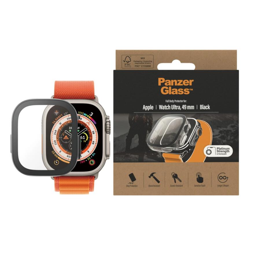 PanzerGlass™ Full Body Apple Watch Ultra & Ultra 2 - 49mm in Schwarz