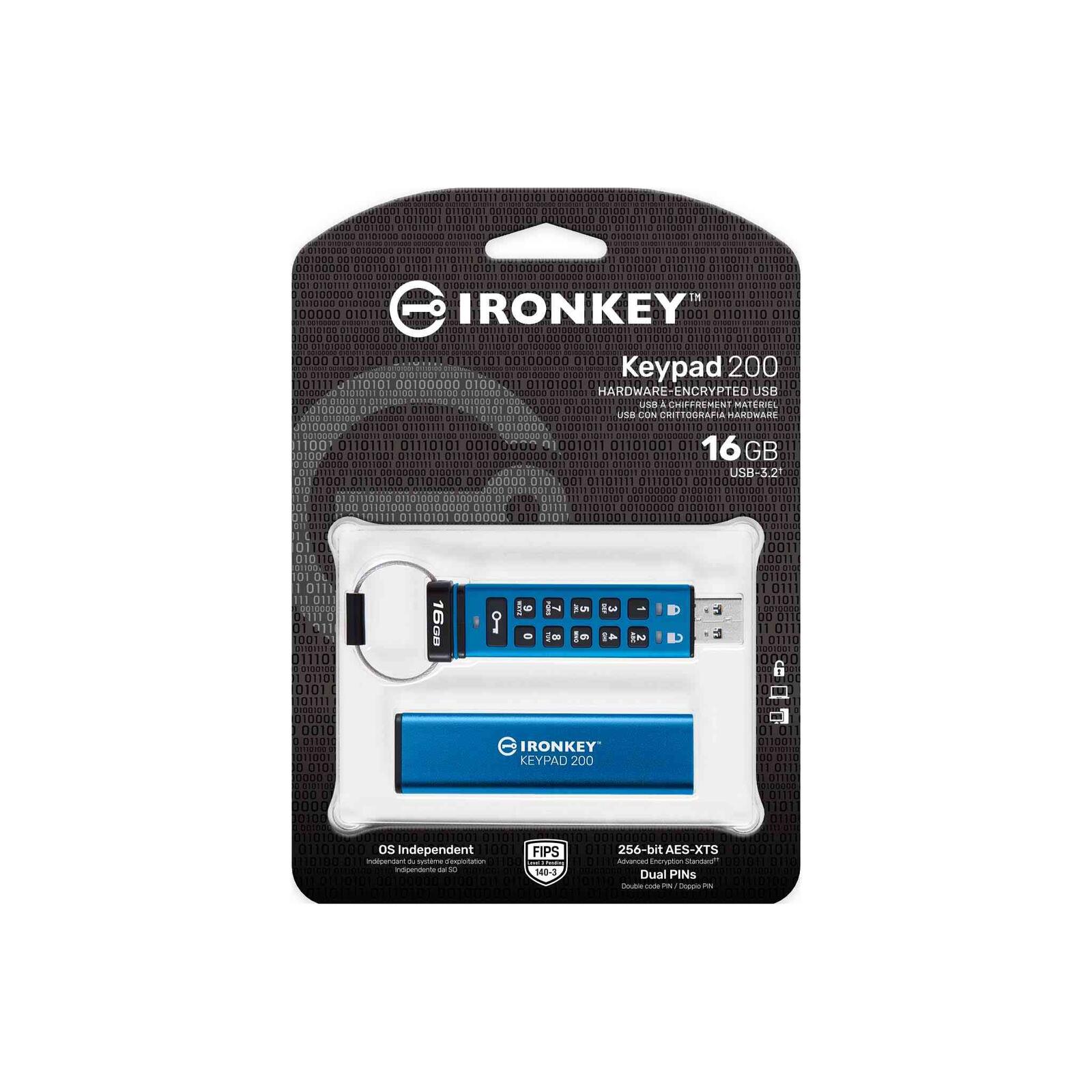 Kingston IronKey Keypad 200 - USB-Stick - 16 GB
