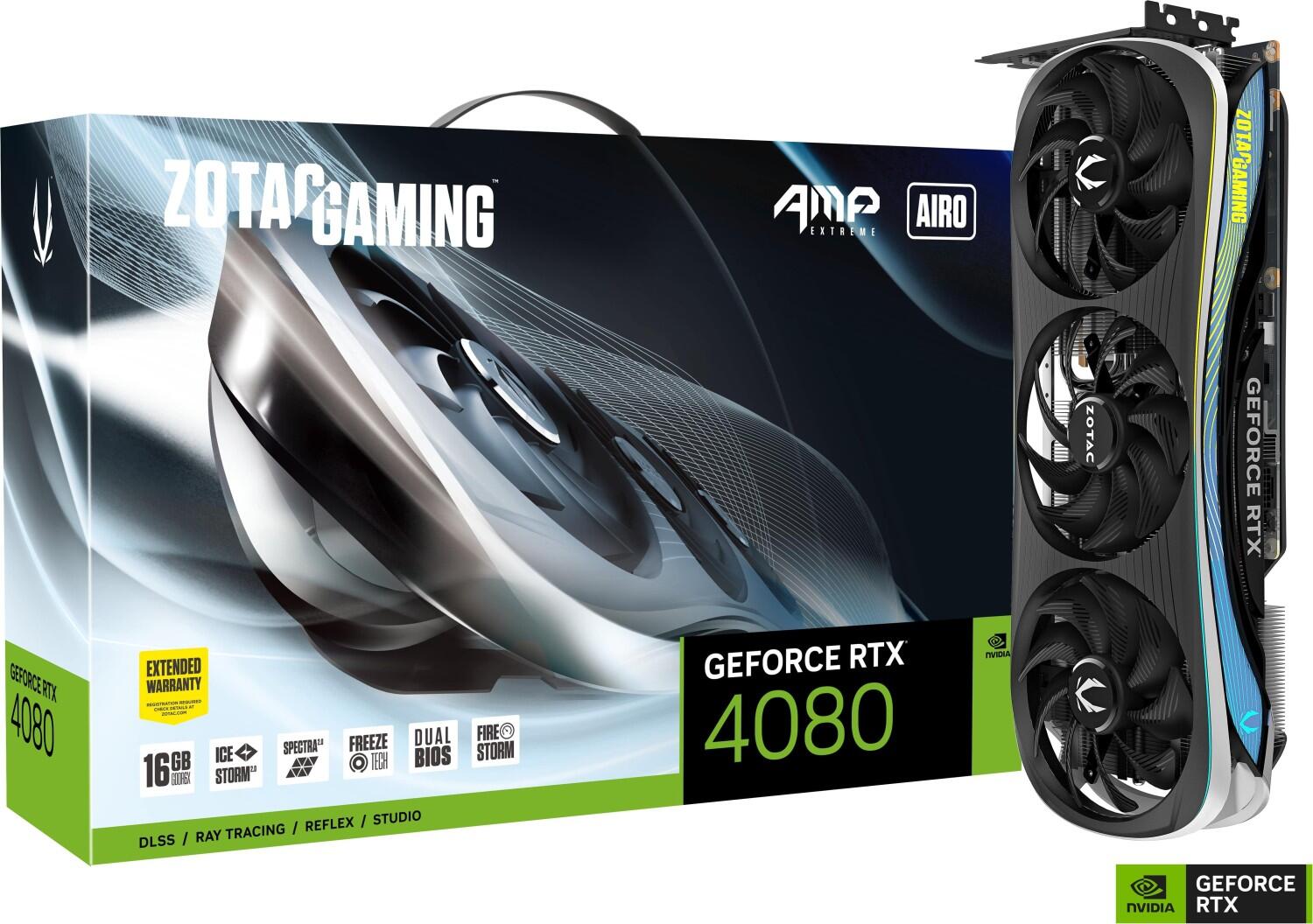 ZOTAC GAMING GeForce RTX 4080 AMP Extreme AIRO