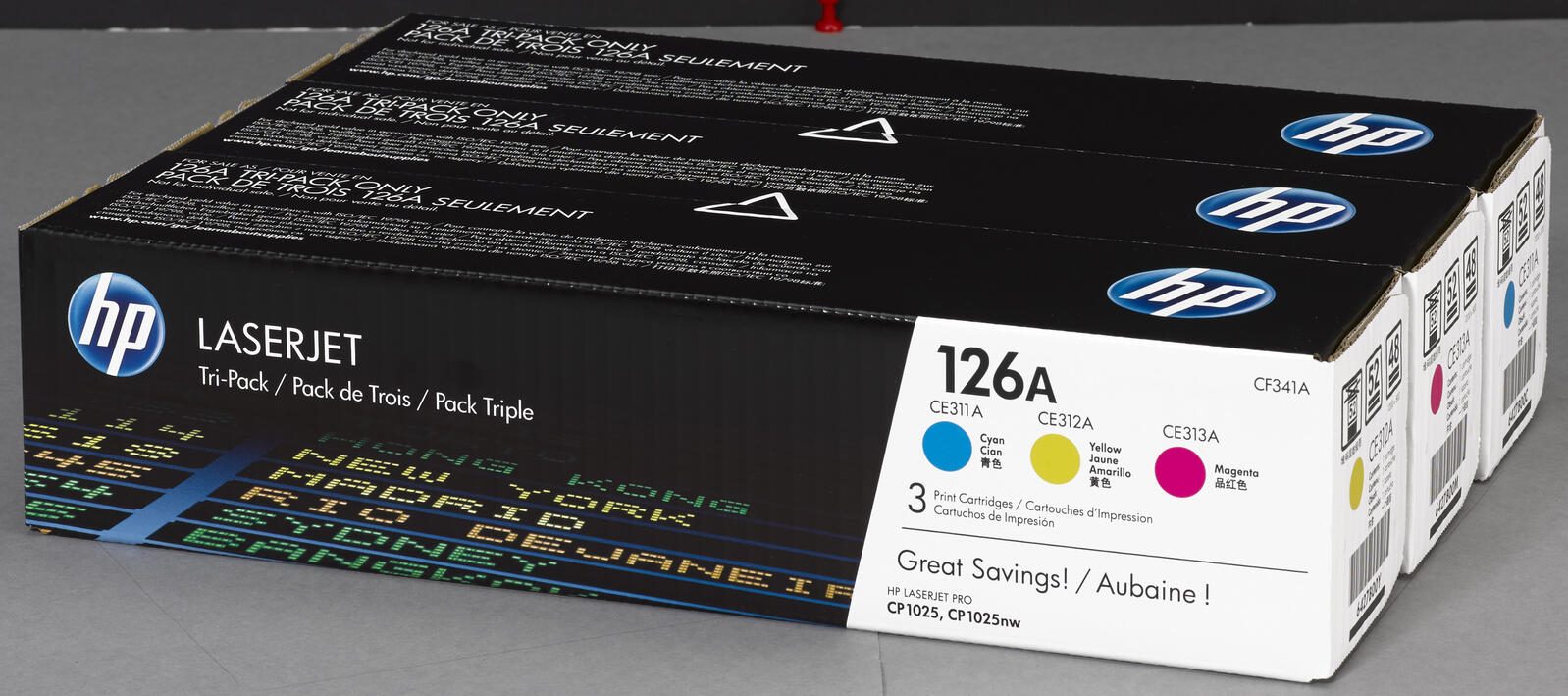 HP Original 126A Toner Tri-Pack cyan, magenta, gelb 1.000 Seiten (CF341A)
