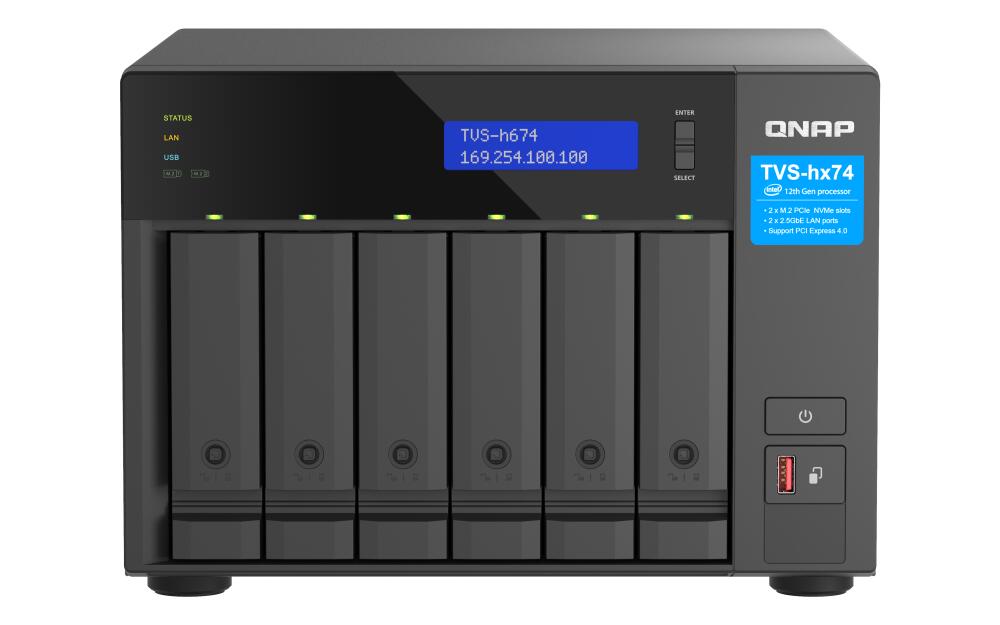QNAP NAS TVS-h674-i3-16G 6-Bay