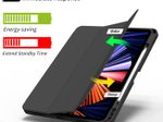 eSTUFF Miami Pencil Case für das iPad Pro 11" 2022/2021 - Black PU leather/Clear (Bulk)