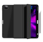 eSTUFF Miami Pencil Case für das iPad Pro 12,9" 2022/2021 - Black PU leather/Clear (Bulk)