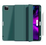 eSTUFF Miami Pencil Case für das iPad Pro 12.9" 2022/2021 - Dark Green PU leather/Clear (Bulk)