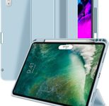 eSTUFF Miami Pencil Case für das iPad der 10. Gen. 2022 & 11. Gen. 2025 (10.9") - Sky Blue PU leather/Clear (Bulk)