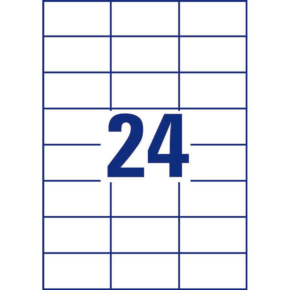 AVERY Zweckform Etiketten 3474 weiß 70,0 x 37,0 mm - 2.400 Stück