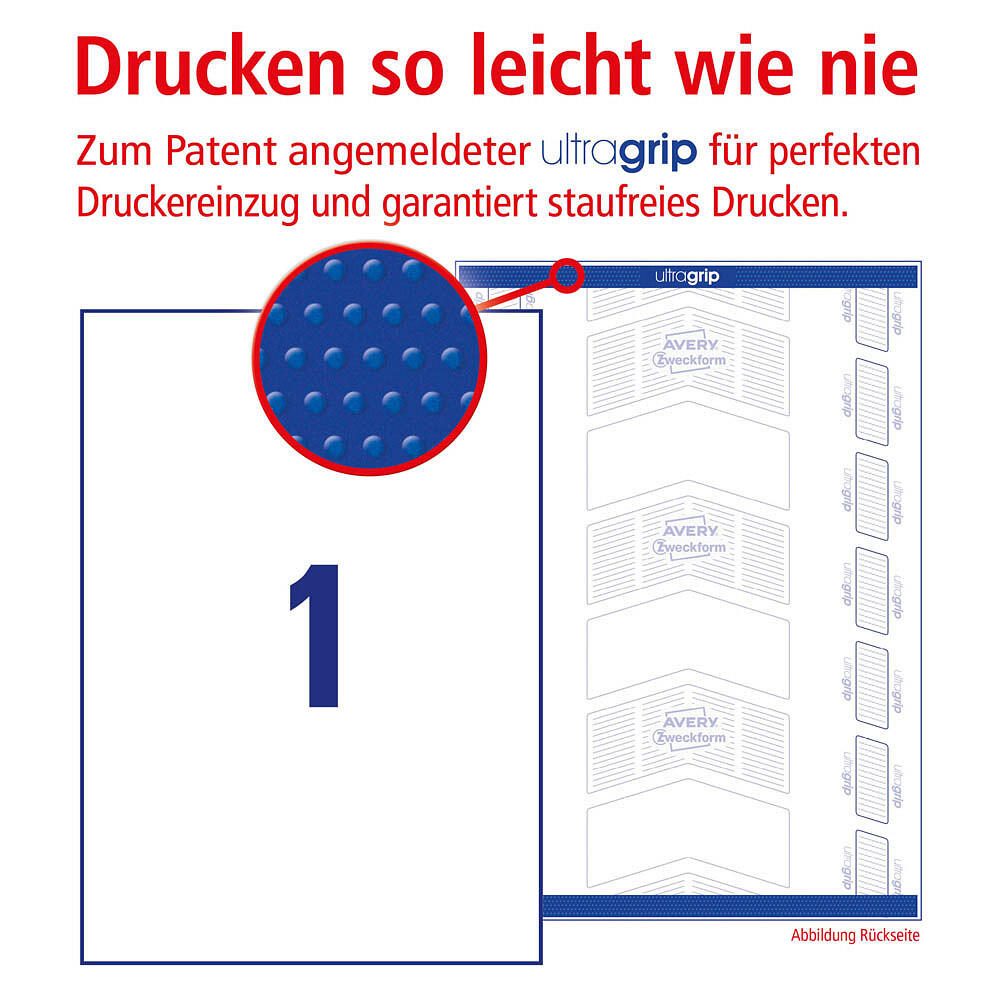 AVERY Zweckform Etiketten 3478 weiß 210,0 x 297,0 mm - 100 Stück