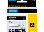 DYMO® Original IND-Schriftband für Rhino, farbiges Vinyl - weiss auf schwarz
