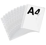 FolderSys Dokumententaschen DIN A4 transparent genarbt 0,20 mm - 10 Stück